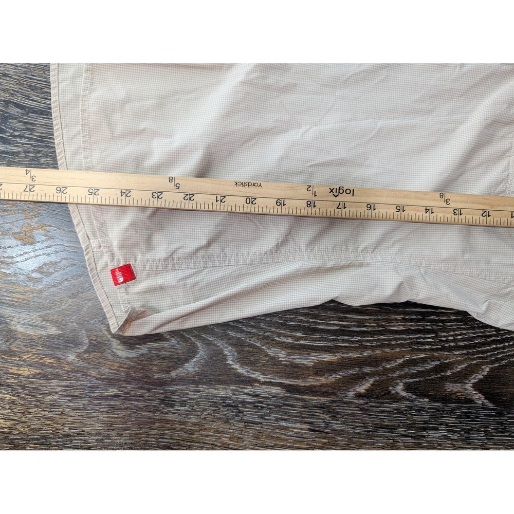 The North Face Shirt Womens XL Beige‎ Check Long Sleeve Button Travel Top - Picture 5 of 10